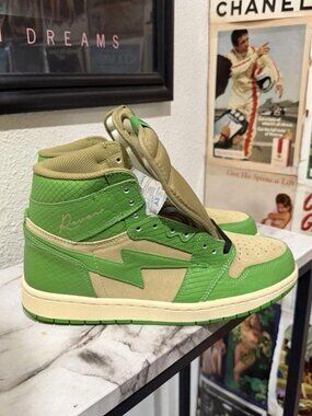 DS Air Kiy x Reves Paris 'YSL Edition' High-Top Green Khaki US 9